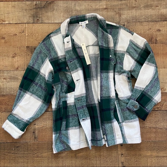 ⭐️SOFT Plaid Oversized JACKET by She + Sky - Picture 7 of 12